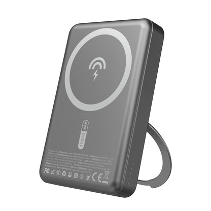 Dudao K28 10000mAh PD 22.5W MagSafe Powerbank with Metal Case and Ring Stand - Gray_0