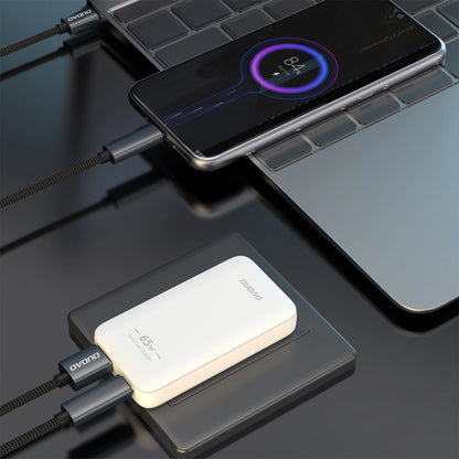 GaN Dudao A65Q 65W USB-A / USB-C PD Ultra-Thin Travel Wall Charger EU / US - White_5