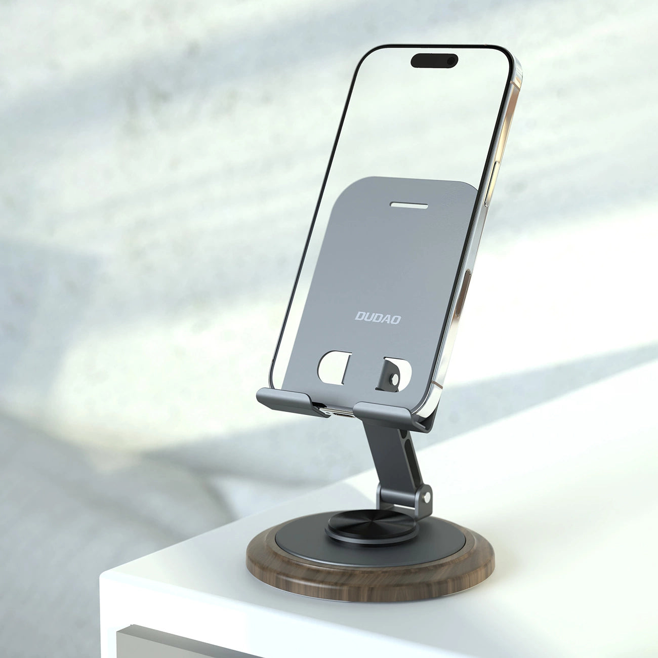 Dudao F17M 360° metal phone stand - gray_3