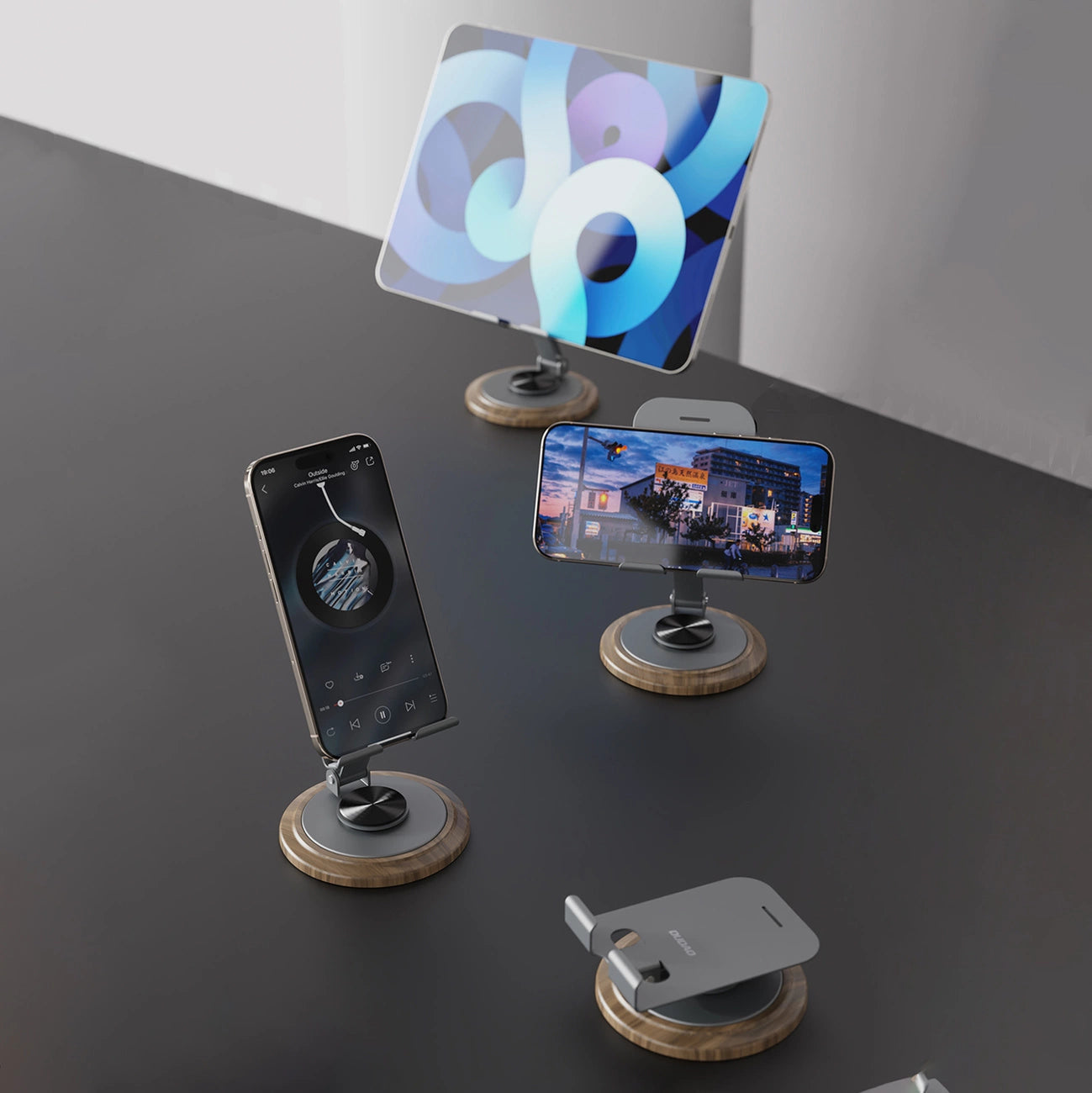 Dudao F17M 360° metal phone stand - gray_7