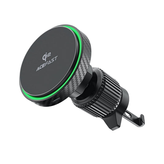Acefast D33 Car Holder with Qi2 15W Magnetic Charger for Air Vent - Black_0