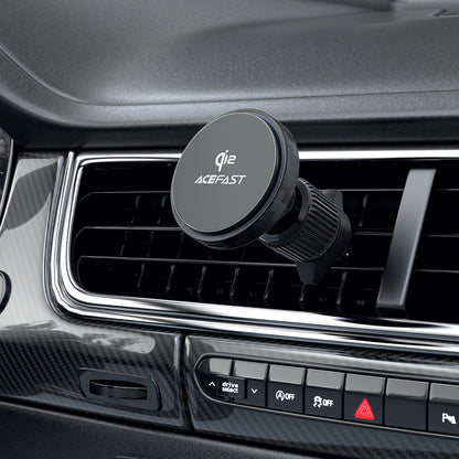Acefast D33 Car Holder with Qi2 15W Magnetic Charger for Air Vent - Black_4