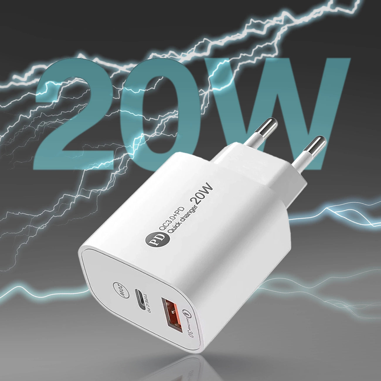 A6MaxL 20W USB-A USB-C wall charger with USB-C - USB-C 1m cable - white_4