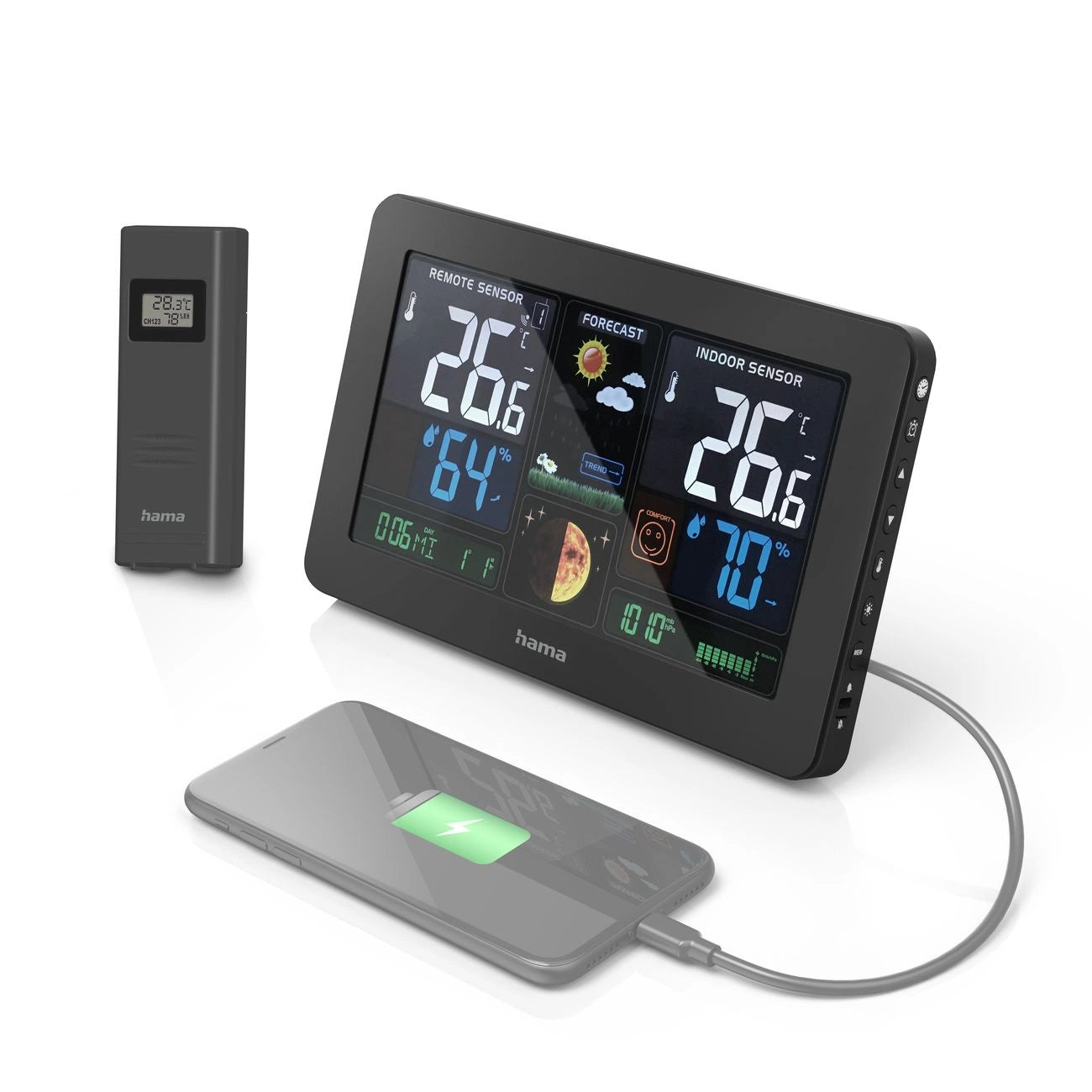 Hama Premium Weather Station with USB - Black_6