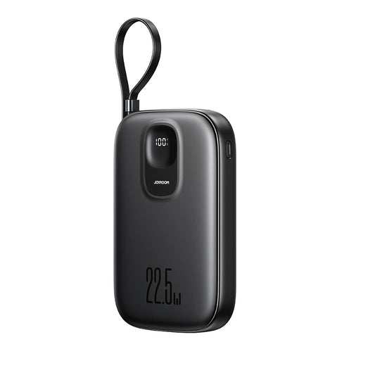 Joyroom JR-PBF18 22.5W 10000mAh Powerbank with Built-in Lightning Cable + USB-C Cable 0.25 cm - Black_0