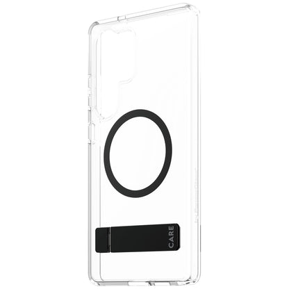 CARE by PanzerGlass Feature Black Kickstand &amp; QI Case for Samsung Galaxy S25 Ultra - Transparent_2