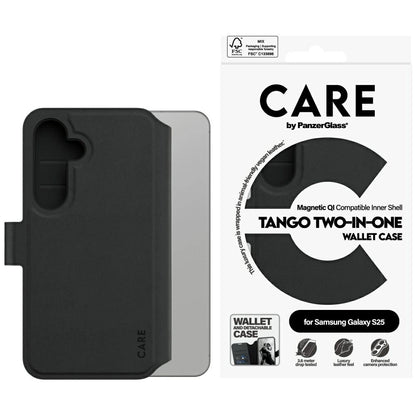 CARE by PanzerGlass Feature Tango 2in1 Wallet Case for Samsung Galaxy S25 - Black_0