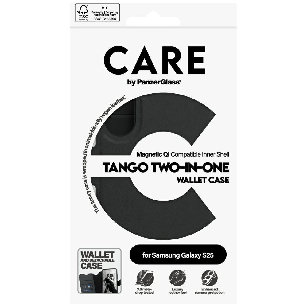 CARE by PanzerGlass Feature Tango 2in1 Wallet Case for Samsung Galaxy S25 - Black_4