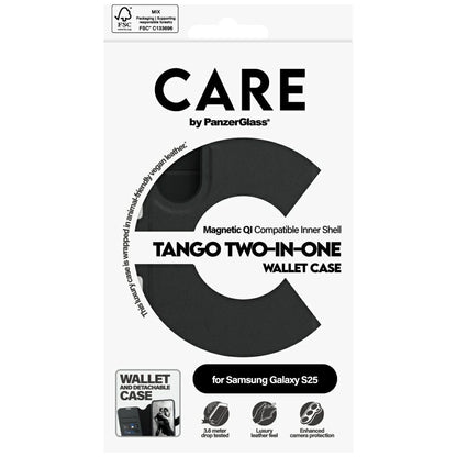 CARE by PanzerGlass Feature Tango 2in1 Wallet Case for Samsung Galaxy S25 - Black_4