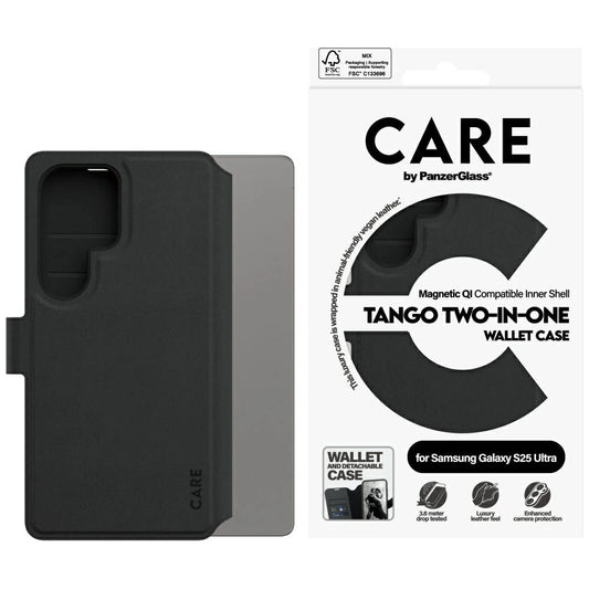CARE by PanzerGlass Feature Tango 2in1 Wallet Case for Samsung Galaxy S25 Ultra - Black_0