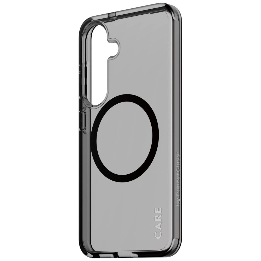 CARE by PanzerGlass Flagship Urban Combat Black QI Case for Samsung Galaxy S25 - Semi-transparent Smoke_2
