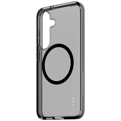 CARE by PanzerGlass Flagship Urban Combat Black QI Case for Samsung Galaxy S25 - Semi-transparent Smoke_2