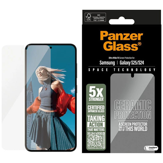 PanzerGlass Ultra-Wide Fit Ceramic Glass for Samsung Galaxy S25_0