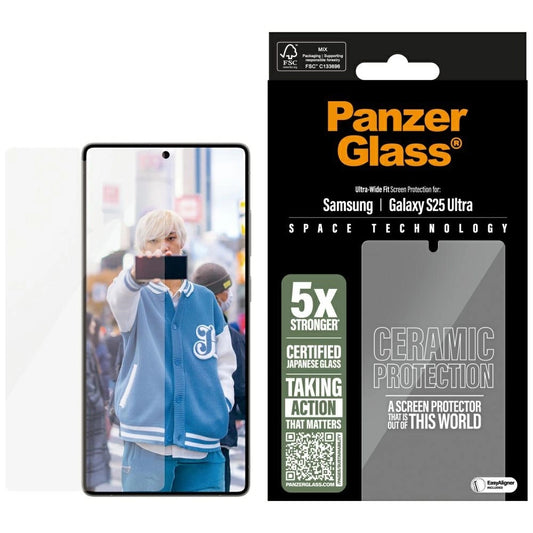 PanzerGlass Ultra-Wide Fit Ceramic Glass for Samsung Galaxy S25 Ultra_0