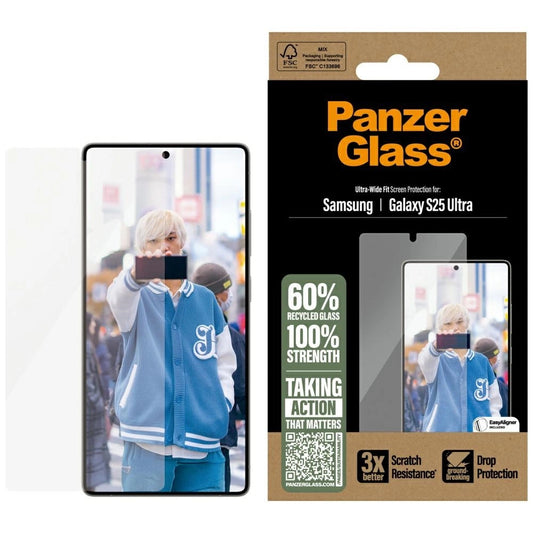 PanzerGlass Ultra-Wide Fit Tempered Glass for Samsung Galaxy S25 Ultra_0