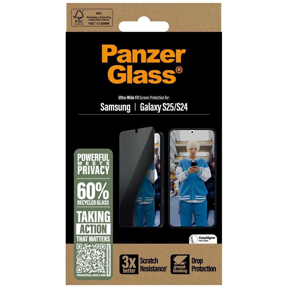 PanzerGlass Ultra-Wide Fit Privacy Glass for Samsung Galaxy S25_3