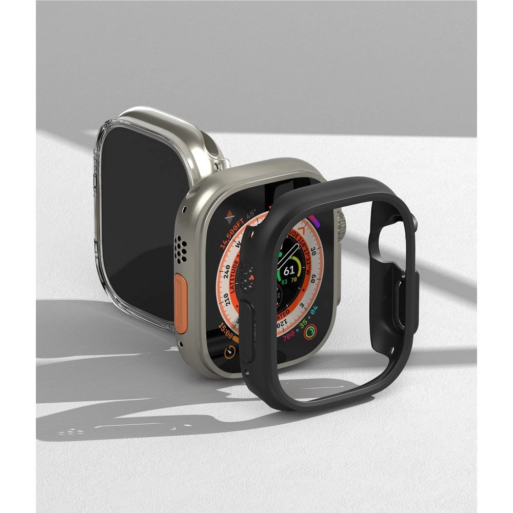 Ringke Slim 2-pack Case for Apple Watch Ultra 1/2 (49mm) - Clear and Matte Black_8