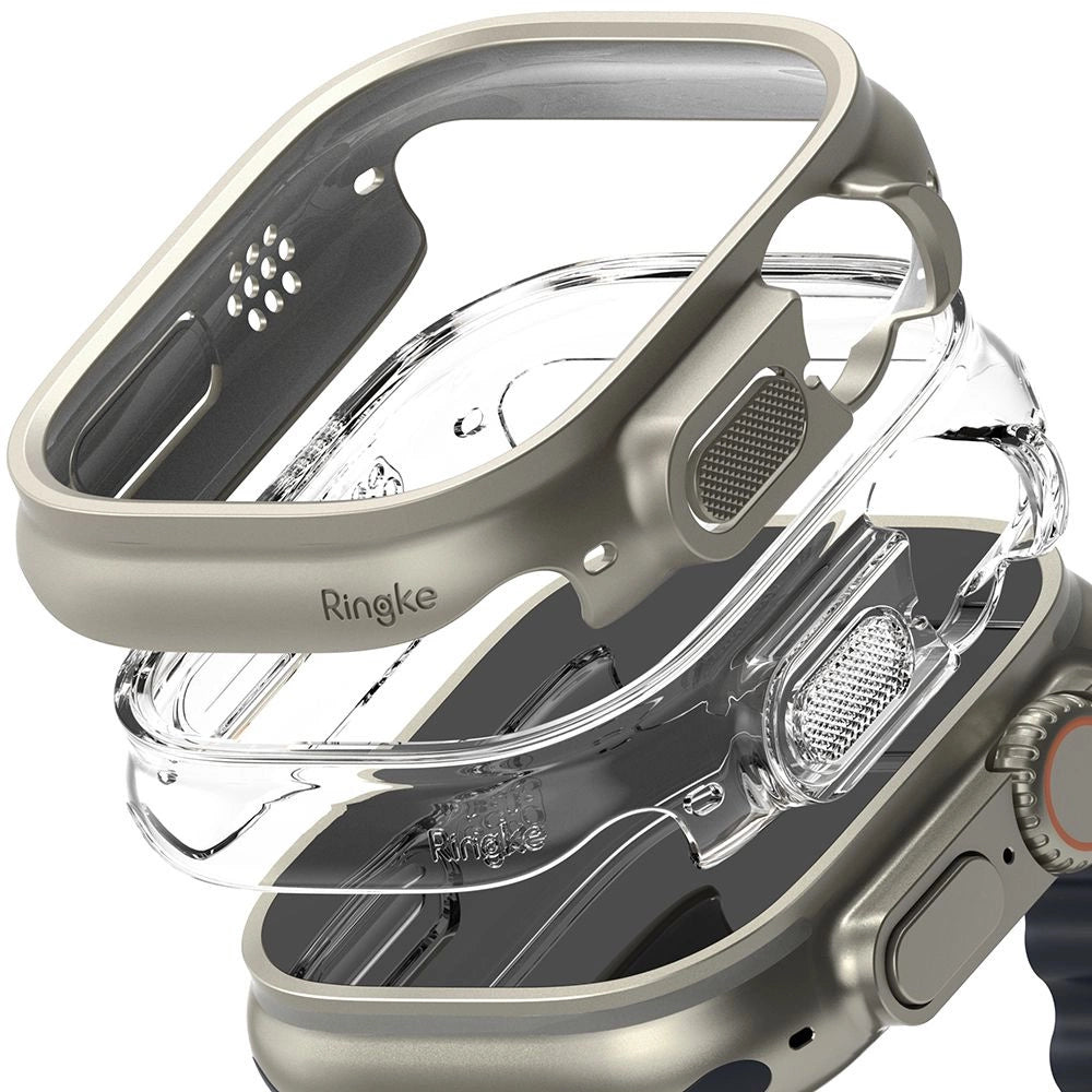 Ringke Slim 2-pack Case for Apple Watch Ultra 1/2 (49mm) - Clear &amp; Titanium_1
