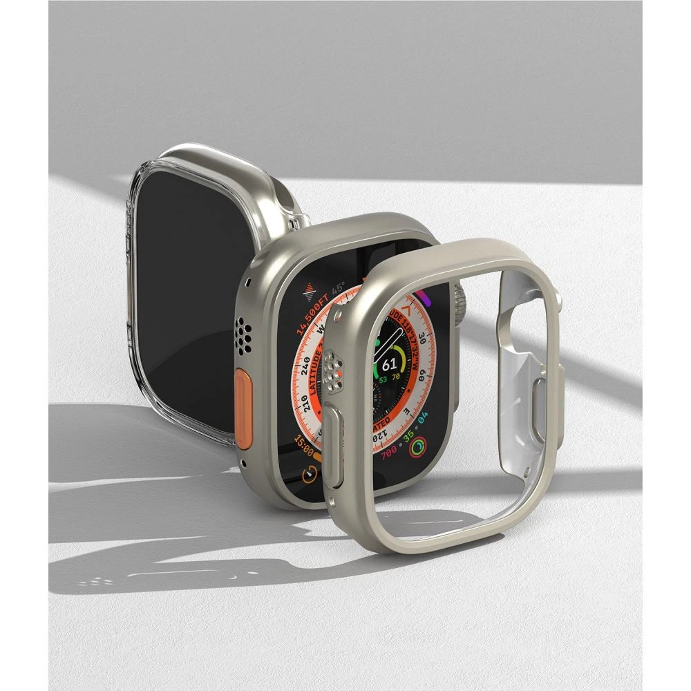 Ringke Slim 2-pack Case for Apple Watch Ultra 1/2 (49mm) - Clear &amp; Titanium_8