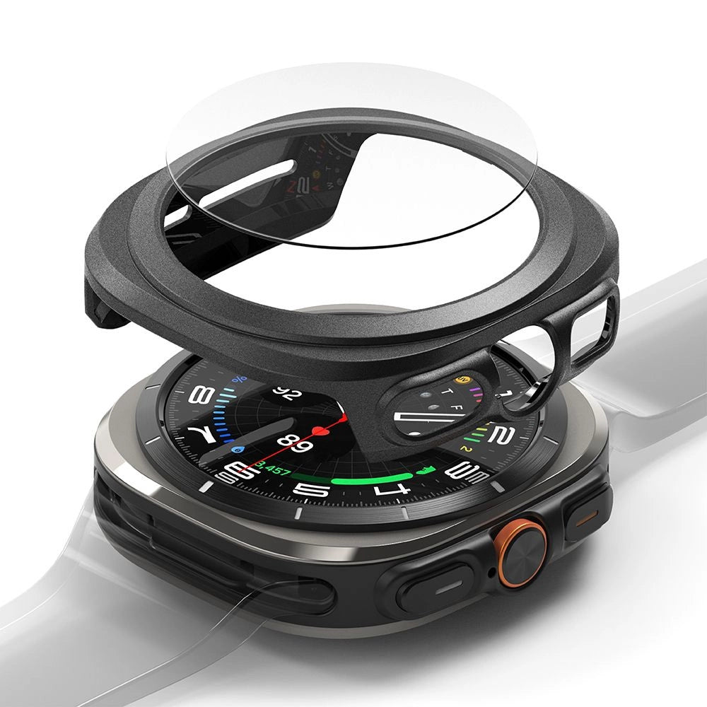 Ringke Slim &amp; Tempered Glass Case + Glass Set for Samsung Galaxy Watch Ultra 47mm - Black_0
