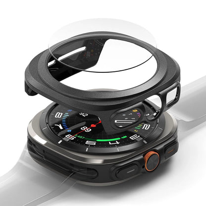 Ringke Slim &amp; Tempered Glass Case + Glass Set for Samsung Galaxy Watch Ultra 47mm - Black_0