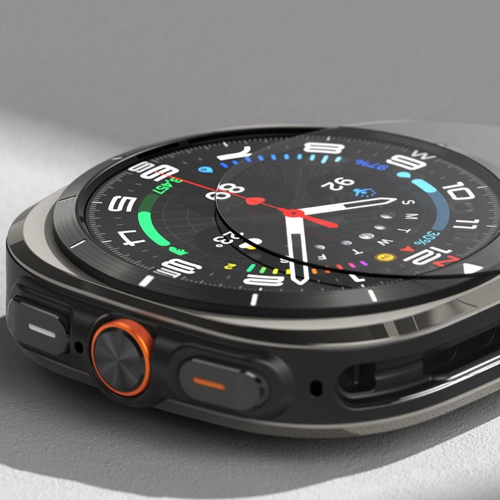 Ringke Slim &amp; Tempered Glass Case + Glass Set for Samsung Galaxy Watch Ultra 47mm - Black_3