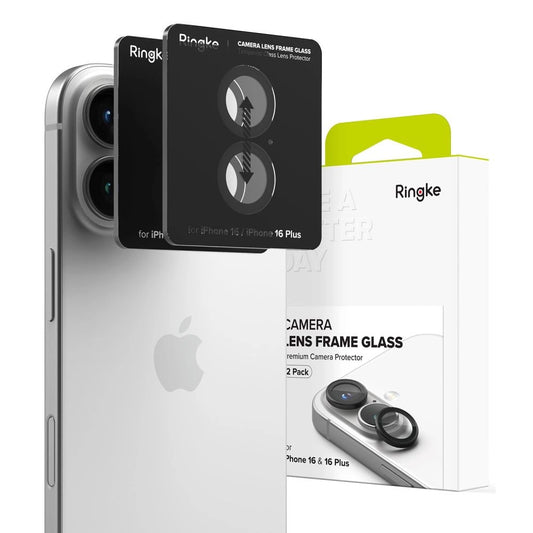 Ringke Camera Frame Protector 2-pack for iPhone 16 / 16 Plus - Black_0