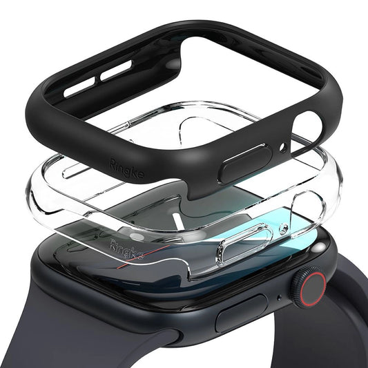 Ringke Slim 2-pack Case for Apple Watch 10 46mm - Clear and Matte Black_0