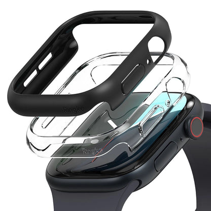 Ringke Slim 2-pack Case for Apple Watch 10 46mm - Clear and Matte Black_1