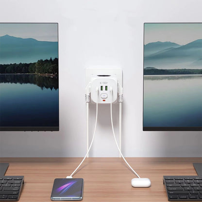Tech-Protect PCL3x4 Power Strip, 2x USB-A, 2x USB-C, 3x AC Type Schuko - White_4