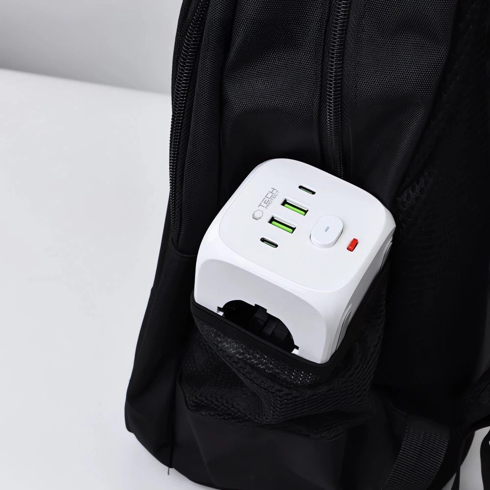 Tech-Protect PCL3x4 Power Strip, 2x USB-A, 2x USB-C, 3x AC Type Schuko - White_6
