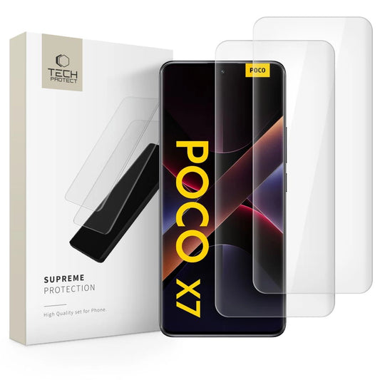 Tech-Protect Supreme Protection Tempered Glass for Xiaomi Redmi Note 14 PRO / 14 PRO+ 5G / Poco X7 5G - Transparent_0