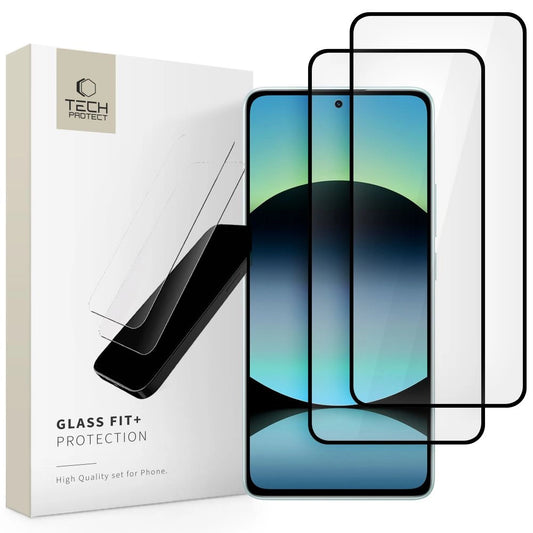 Tech-Protect Glass Fit +2-Pack Tempered Glass for Xiaomi Redmi Note 14 4G / 5G - Black_0