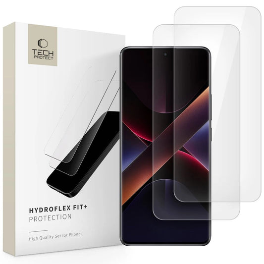 Tech-Protect Hydroflex Fit+2-Pack Hydrogel Film for Xiaomi Redmi Note 14 Pro 5G / 14 Pro+ 5G / Poco X7 5G - Transparent_0