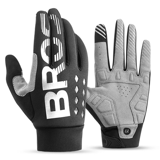 Rockbros cycling gloves, insulated, long, size: L - black and gray_0