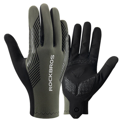 Rockbros cycling gloves spring/summer/autumn, full, size: S - green_0