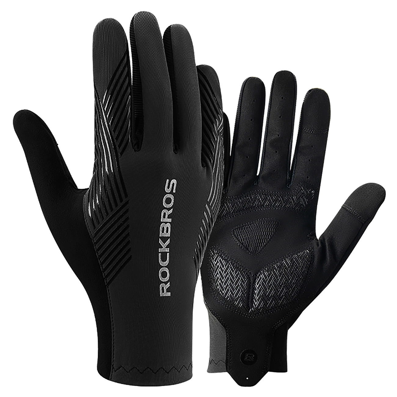 Rockbros cycling gloves spring/summer/autumn, full, size: L - black_0