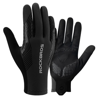 Rockbros cycling gloves spring/summer/autumn, full, size: L - black_0