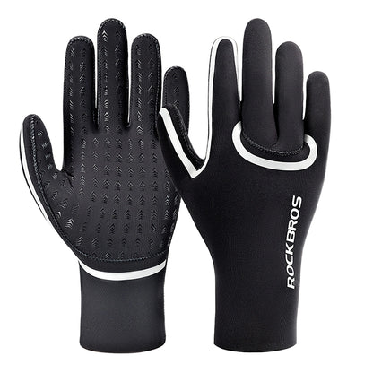 Rockbros full waterproof cycling gloves, size: S/M - black_0