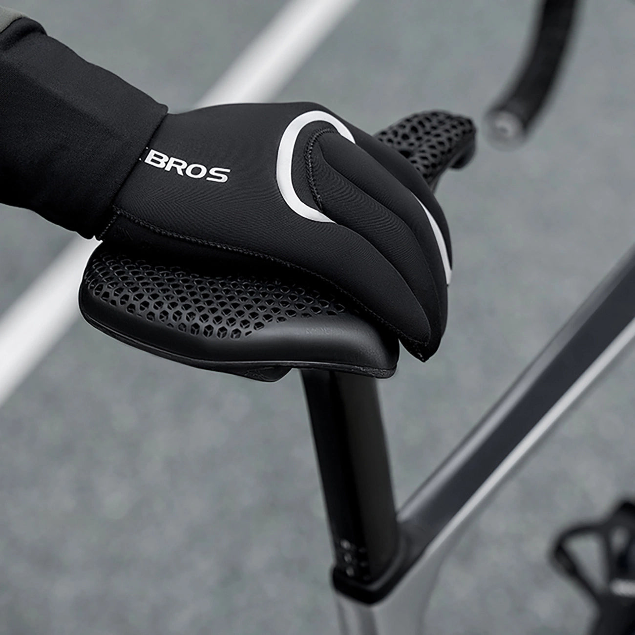 Rockbros full waterproof cycling gloves, size: S/M - black_2