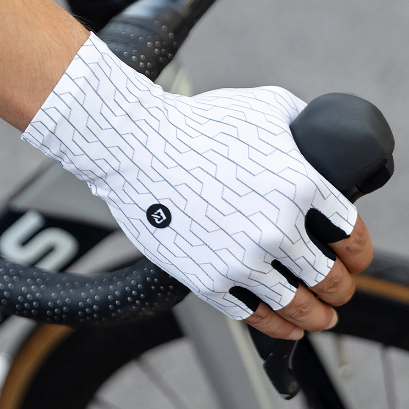 Rockbros Road Cycling Gloves Size: M - Black and White_5