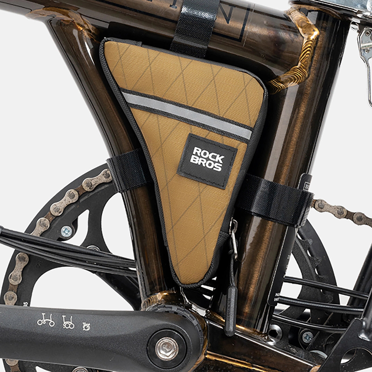 Rockbros Triangle Bike Frame Bag 0.3l - Brown_1