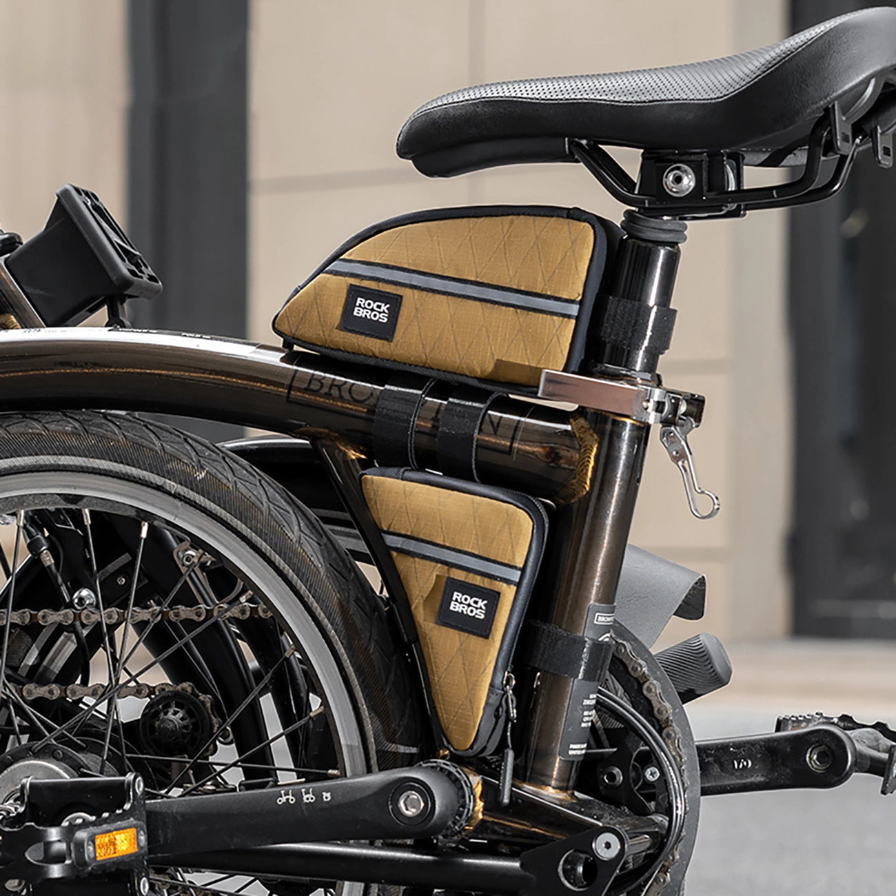 Rockbros Triangle Bike Frame Bag 0.3l - Brown_2