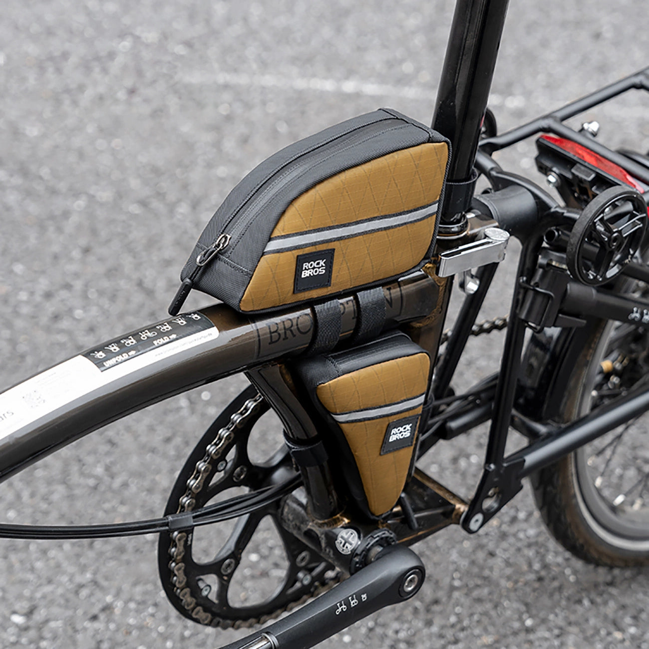 Rockbros Triangle Bike Frame Bag 0.3l - Brown_3