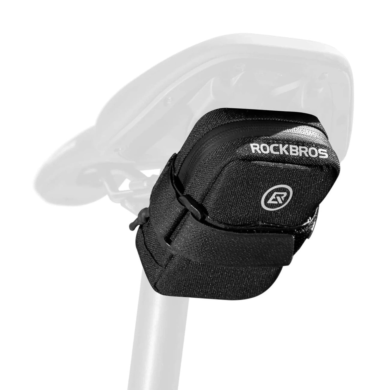 Rockbros Mini Saddle Bag with CO2 Cartridge Holder - Black/Green_1