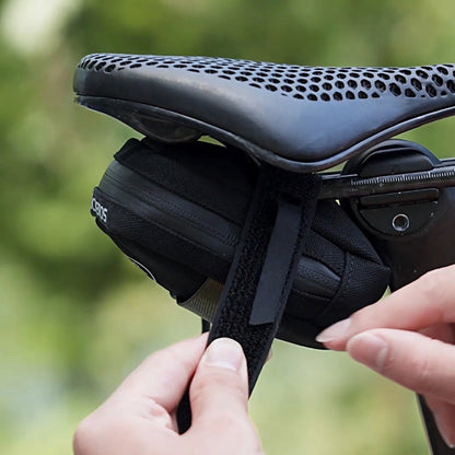 Rockbros Mini Saddle Bag with CO2 Cartridge Holder - Black/Green_3