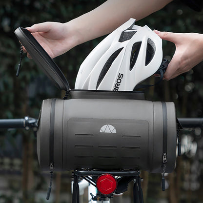 Rockbros waterproof bike pannier, for trunk, capacity 14l - gray_3