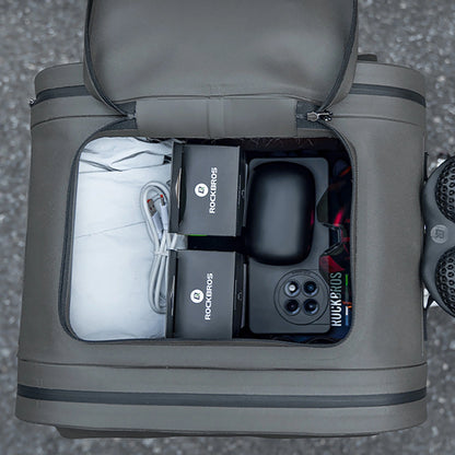 Rockbros waterproof bike pannier, for trunk, capacity 14l - gray_5