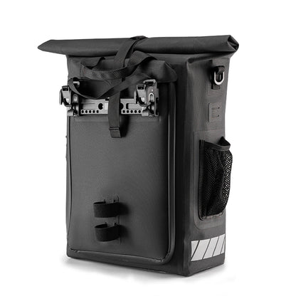 Rockbros Bike Bag with Backpack Function, Waterproof, with Helmet Attachment 18l - Black_1