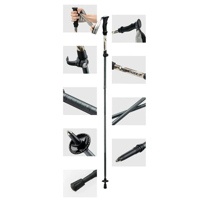 Qunature Nordic Walking Trekking Pole Aluminum 110 - 130 cm 1 pc. - Brown_1